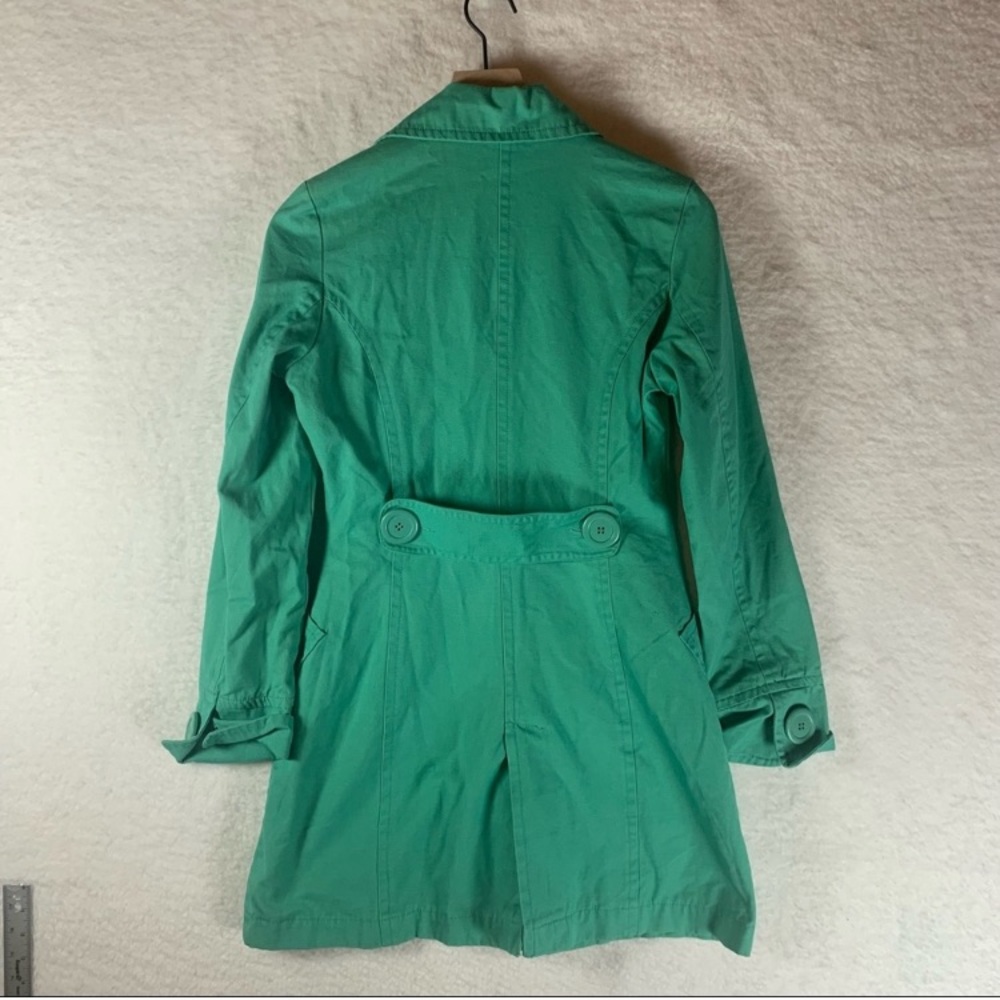 TULLE Jacket Coat Kelly Green Al-line Snap Buttons Lined Size XS Mod Retro - Picture 2 of 5
